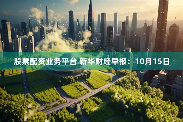 股票配资业务平台 新华财经早报：10月15日